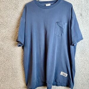 Vintage Discus Athletic Pocket T-shirt Blank Blue Size XL Made in USA